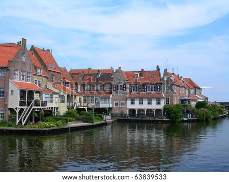 Dutch houses at the water line