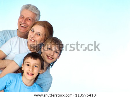 Beautiful family having a good leisure time in each other\'s company