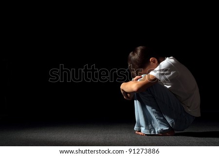 Young Boy In A Dark Room Posing Stock Photo 91273886 : Shutterstock