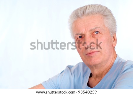 portrait of an old guy in shirt