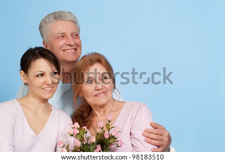 Luck Caucasian elderly woman with a light background