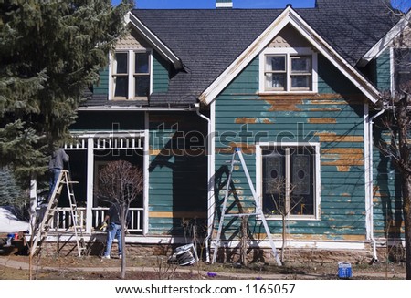 old  Victorian house in repair