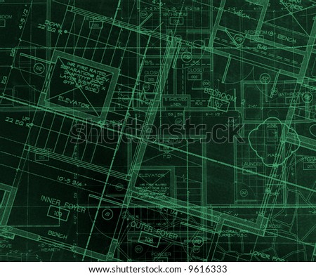 abstract house plans yellow