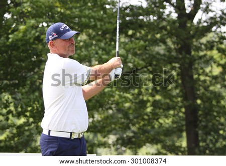 GUYANCOURT, FRANCE, JULY 02, 2015 : Thomas Bjorn  (DEN) at the golf French Open, European Tour, july 02, 2015, Golf National, Guyancourt, France.