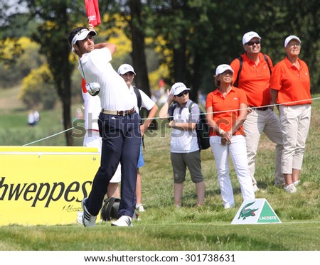 GUYANCOURT, FRANCE, JULY 02, 2015 : Andrea Pavan (ITA) at  the golf French Open , European Tour, july 02, 2015, Golf National, Guyancourt, France.