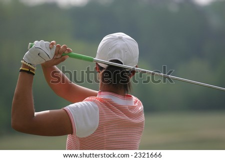 lady golf swing