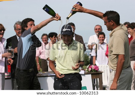 Julien Xanthopoulos, (winner) Golf Alps Tour, Pléneuf Val-André, Normandy, France, May 2006, with Lorenzo-Vera and Chaudouet
