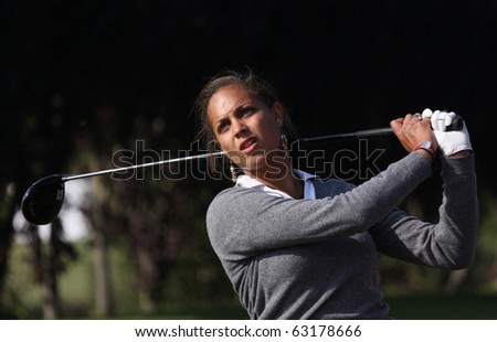 BUSSY SAINT-GEORGES GOLF COURSE, FRANCE - OCTOBER 14 :  Henrietta Zuel (ENG) at Trophee Prevens, Ladies European Tour, october 14, 2010, at  Bussy Saint-Georges golf club, France.