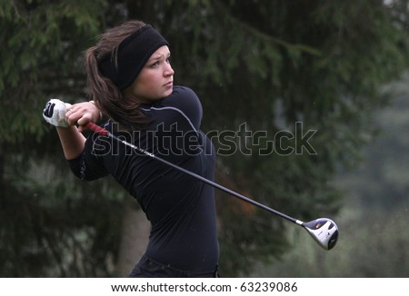 BUSSY SAINT-GEORGES GOLF COURSE, FRANCE - OCTOBER 15 :  Rachel Drummond (ENG) at Trophee Prevens, Ladies European Tour, october 15, 2010, at  Bussy Saint-Georges golf club, France.