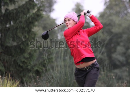 BUSSY SAINT-GEORGES GOLF COURSE, FRANCE - OCTOBER 15 :  Alexandra Vilatte (FRA) at Trophee Prevens, Ladies European Tour, october 15, 2010, at  Bussy Saint-Georges golf club, France.