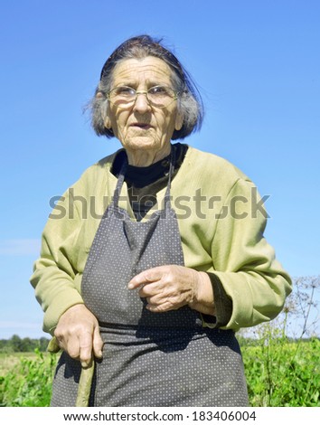 Portrait of old lady