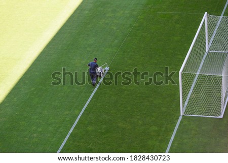 Similar – Image, Stock Photo shadow man Football pitch