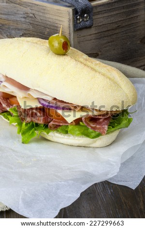 Italian Sub Deli Sandwich