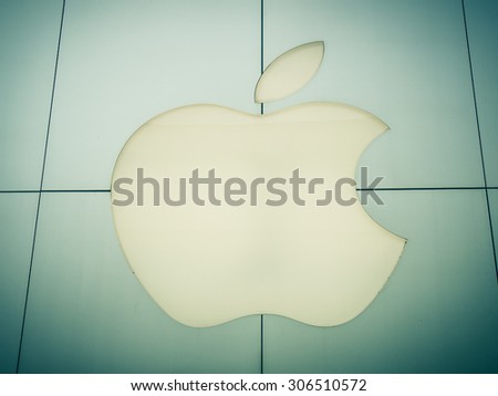TOKYO, JAPAN - MARCH 20: Apple store in Ginza district on March 20, 2015 in Tokyo, Japan. It is one of the world\'s best known shopping districts.