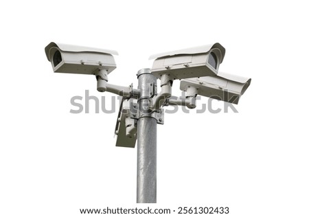 Similar – Image, Stock Photo Pole with city cameras against blue sky