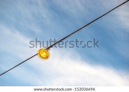 Lamp with blue sky