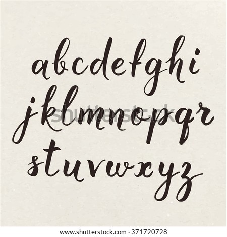 Hand Written Calligraphic Alphabet. Cool Calligraphic Poster. The ...