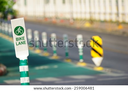 Bicycle sign, Bicycle Lane