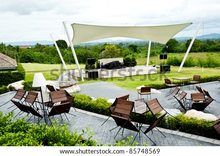 outdoor table and outdoor stage
