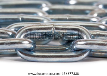 Chrome chain close-up