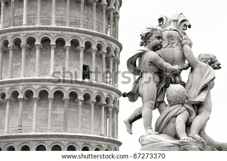 famous Leaning Tower of PISA in Italy