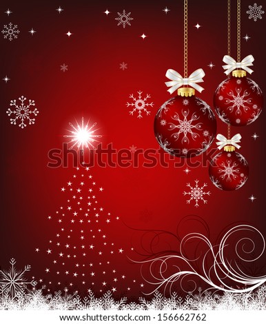 Christmas Red Background Stock Vector Illustration 156662762 : Shutterstock