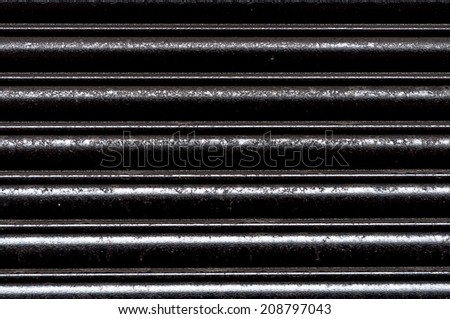 Close-Up Closed Black Shiny Shutters