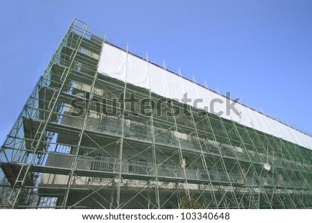 Construction work site  and Scaffolding  in  iwate,japan