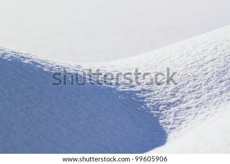 Snow field Texture Background, Detailed Close up in Morioka, Japan