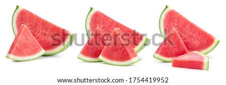Watermelon collection Clipping Path. Watermelon isolated on white background. Big set fresh peach fruits. Professional studio macro shooting