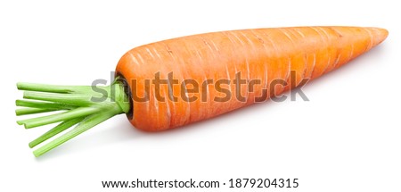 Carrot vegetable isolate. Carrot whole on white. Carrot clipping path. High End Retouching