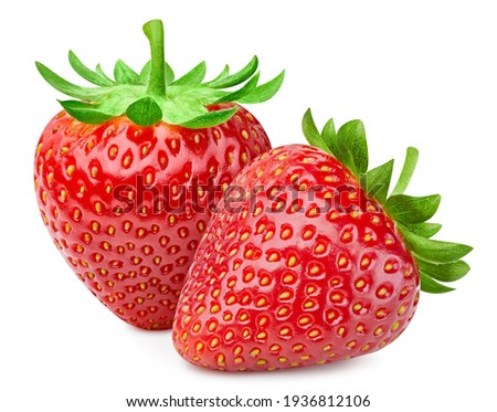 Strawberry isolated. Strawberry on white. Full depth of field. With clipping path