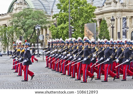 Paris, France - July 14: Student Of Famous Saint Cyr Military School ...