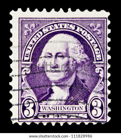 UNITED STATES - CIRCA 1932: stamp printed in United states (USA), shows a portrait of USA President George Washington, with the same inscription, from the series \