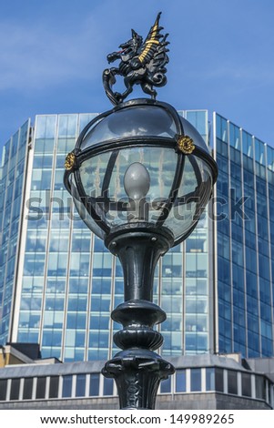 A vintage London Lamp Post, UK