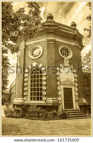 Vintage photo of Orleans House or Orleans House Gallery (See original photo ID: 149895341) - art exhibition venue of Greater London Borough of Richmond upon Thames.