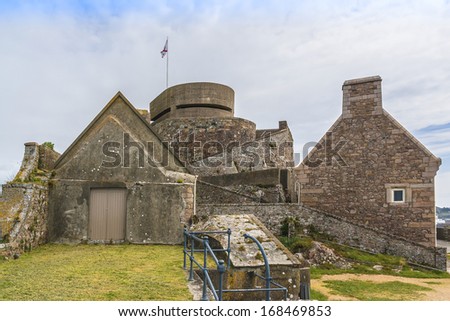 Elizabeth Castle (1594) - castle & tourist attraction on a tidal island within parish of Saint Helier, Jersey, UK. It is named after Elizabeth I who was queen of England at time when castle was built.