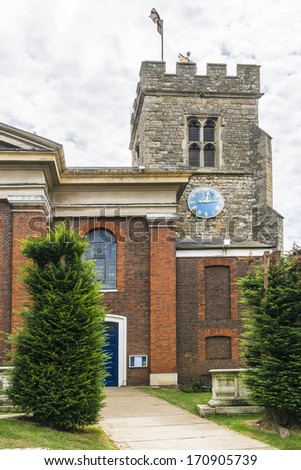 St Mary\'s Church (1714) Twickenham, is a place of worship dedicated to Saint Mary the Virgin in Church Street, Twickenham, London, England.