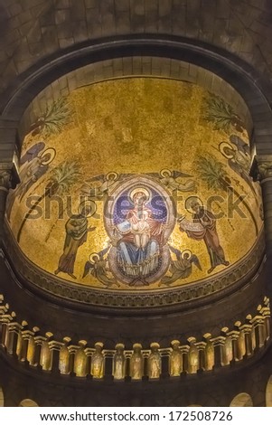 MONACO Ã¢Â?Â? VILLE, MONACO - AUGUST 31, 2012: Interior of Saint Nicholas Cathedral - consecrated in 1875, located on site of the church built in 1252 and dedicated to St. Nicholas.