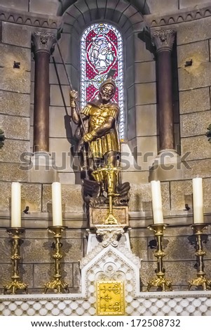 MONACO Ã¢Â?Â? VILLE, MONACO - AUGUST 31, 2012: Interior of Saint Nicholas Cathedral - consecrated in 1875, located on site of the church built in 1252 and dedicated to St. Nicholas.