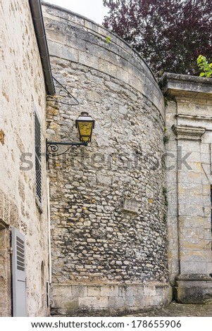 SENLIS, FRANCE - JULY 17, 2012: Ruins of old Royal Castle. Castle was place of election of Hugh Capet in 987 (rebuilt under Louis le Gros in 1130). It is used as a royal residence until XVI century.