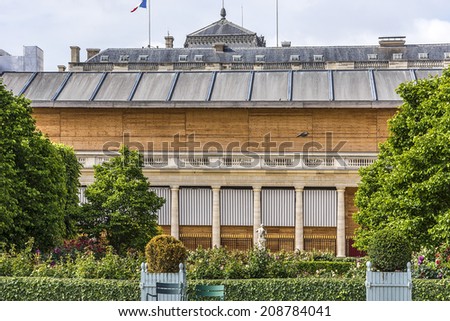 House and Garden in Palais-Royal Palace. Palais-Royal (1639), originally called Palais-Cardinal, it was personal residence of Cardinal Richelieu in Paris.
