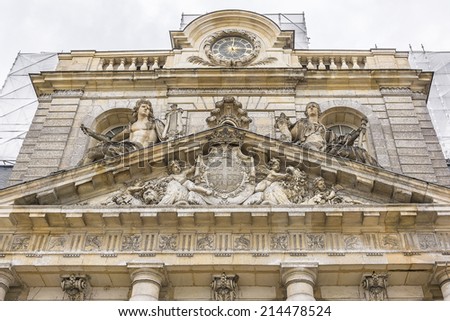 Chateau de Vaux-le-Vicomte (1661) - baroque French Palace located in Maincy, near Melun, in Seine-et-Marne department of France. It was for built Nicolas Fouquet - finances superintendent of Louis XIV