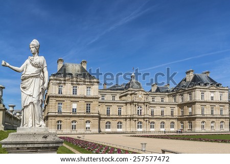 Luxembourg Palace (Palais du Petit-Luxembourg) - home of president of French Senate. Palace was built as a royal residence for Marie de Medici.