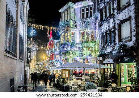 STRASBOURG, FRANCE - DECEMBER 21, 2014: Christmas in Strasbourg - \