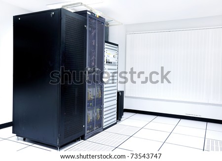 Black servers and hardwares in an internet data center