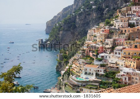 Positano city, on the Amalfi Coast of Italy