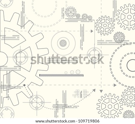 Abstract background gear. Eps10 vector.