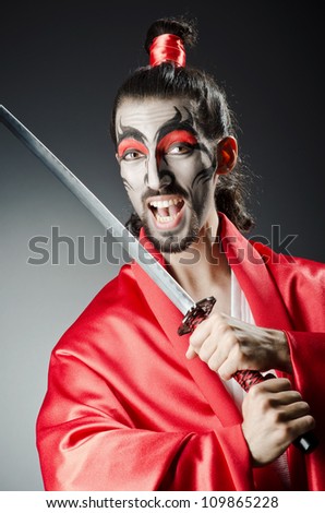 Japanese actor with sword