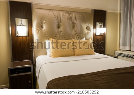 New York - DECEMBER 20: Room in New Yorker Hotel on December 20, 2014 in New York, USA. New Yorker Hotel is one of the oldest hotels in New York